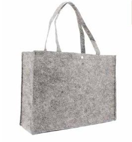 FILZ TASCHE "BUTTON LIGHT GREY"