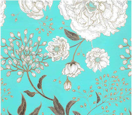 K602513-1  FLORAL MYSTIC TURQUOISE