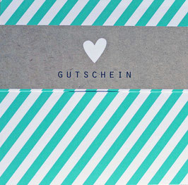 Gutschein "HEART STRIPES TURQUOISE" 492010025