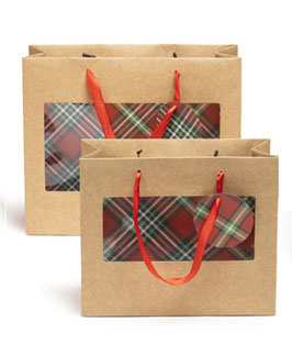 Geschenktasche "TARTAN MIT SICHTFENSTER"