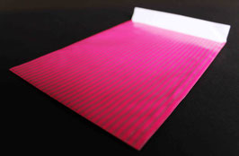Flachbeutel "Stripes pink-silber" coated 167391F