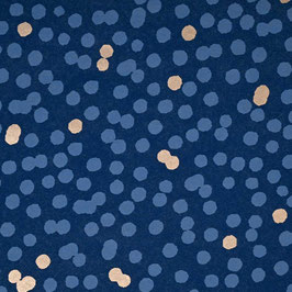STA2538-0100GJ   DOTS - MATT GOLD ON DARK BLUE  - RECYCLING