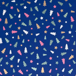 STA2121-0100A     FESTIVE TREES BLUE