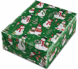 Geschenkpapier CLASSIC SNOWMAN GREEN STA1098-2601A