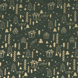 STA1475-2601A  GINGERBREAD HOUSE DARK GREEN