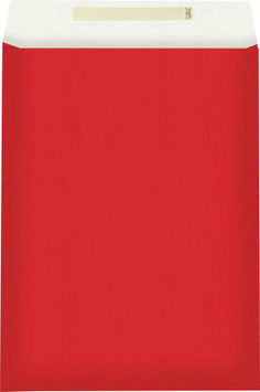 Geschenkbeutel mit Selbstklebeverschluss  UNI COLOUR RED