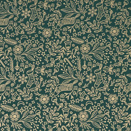 STA1438-2600R  LAST CHRISTMAS  - MATT GOLD ON GREEN  - RECYCLING