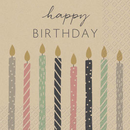 SERVIETTEN "HAPPY BIRTHDAY"