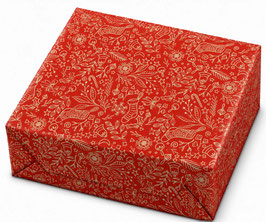 Geschenkpapier LAST CHRISTMAS - MATT GOLD ON RED - RECYCLING   STA1438-3801R