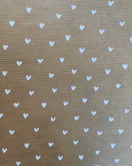 K40860-13  WHITE HEARTS ON RECYCLING BROWN