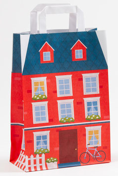 PAPIERTRAGETASCHE  "SUMMER HOUSE RED"