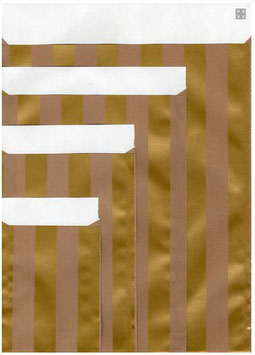 Flachbeutel "Nobel Stripes" creme-gold