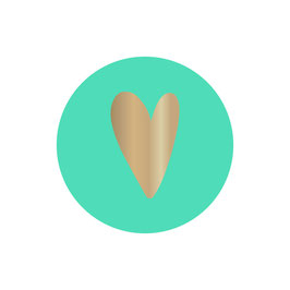 Etiketten - HEART POWER GREEN