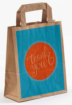 PAPIERTRAGETASCHE  "THANK YOU" - RECYCLING