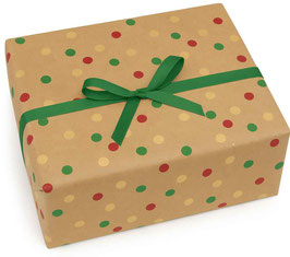 STA2097-9901GJ  DOTS GOLD-RED-GREEN  RECYCLING