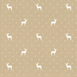 Geschenkpapier  reindeer eco white  K191039-14