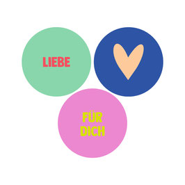 Etiketten - LIEBE - FÜR DICH - HERZ