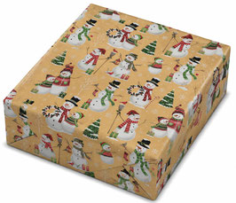 Geschenkpapier CLASSIC SNOWMAN GOLD STA1098-7011A