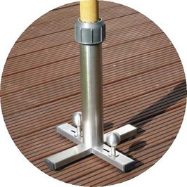 Sonnenschirmständer Edelstand - Sonnenschirmständer für Holzterrassen