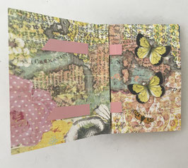 Artist Book:  Butterflies Flitting on a Woven Spine Book