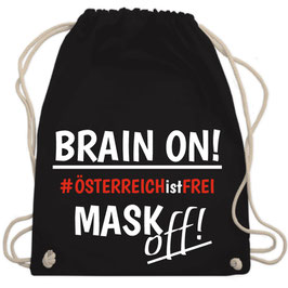 RUCKSACK/BEUTEL "ÖSTERREICHistFREI - Brain ON! Mask OFF!"