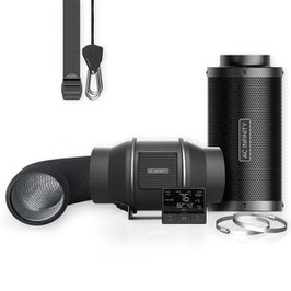 Luftfilter-Set PRO 150 mm, Inline-Ventilator mit Smart Controller und Aktivkohlefilter
