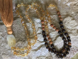 MALA CITRIN GRANAT RUDRAKSHA