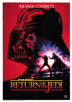 スター・ウォーズ/ジェダイの復讐(有楽座・ニュー東宝シネマ１ほか/ダースベーダー背景赤色/チラシ外国映画)