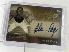 Alan Page (Notre Dame/ Vikings) 2007 Press Pass Legends Legendary Legacy Autograph #LL-AP