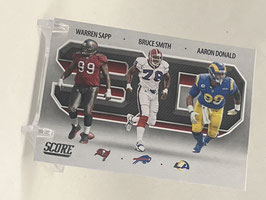 Warren Sapp/ Bruce Smith/ Aaron Donald (Buccaneers/ Bills/ Rams) 2021 Score 3D #307