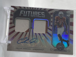 Collin Johnson (Texas/ Jaguars) 2020 Legacy Futures Double Rookie Patch Red #FD-CJ