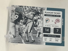 Bob Griese (Dolphins) 2021 Contenders Playoff Ticket #PLT-BGR