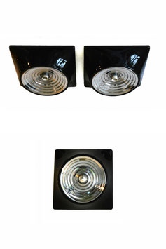 Set of 3 Stilnovo ceiling/wall lights, 60s, model 1369