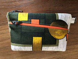 Portefeuille motifs géométriques multicolore