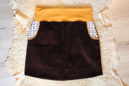 Jupe velours prune