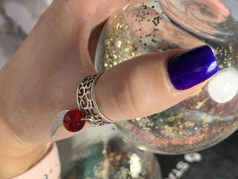 Bague jonc ajouré Lune Rouge