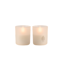 UYUNI GLASS CANDLES Vanilla - set van 2 (h: 7 cm en b: 6 cm)