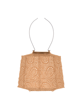 LUMIZ solarlampion - lampshade 20 paisley apricot