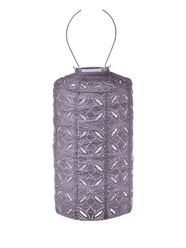 LUMIZ solarlampion - cylinder 18 cm mandela mauve purple