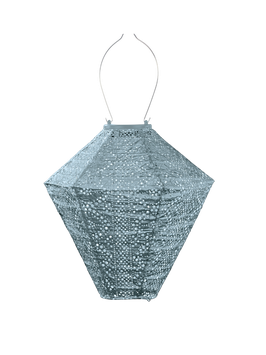 LUMIZ solarlampion - diamond 28 cm lace grey blue