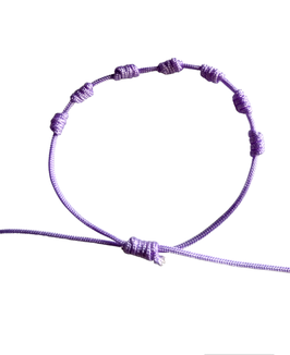 Pulsera 7 nudos malva