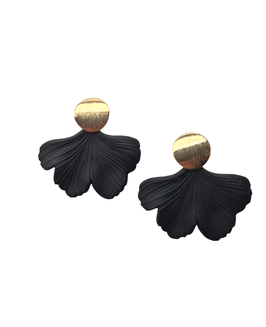 PENDIENTES GINKGO | negro