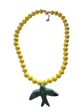 COLLAR GOLONDRINA | amarillo aguamarina