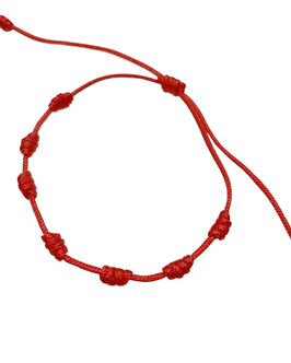 PULSERA 7 NUDOS ROJA