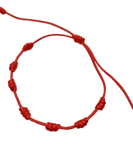 Pulsera roja 7 nudos