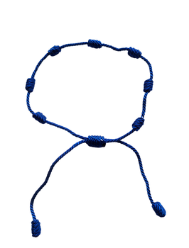 PULSERA 7 NUDOS AZUL