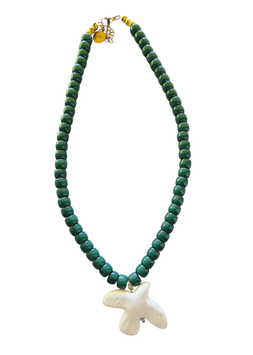 COLLAR GOLONDRINA | cristal verde