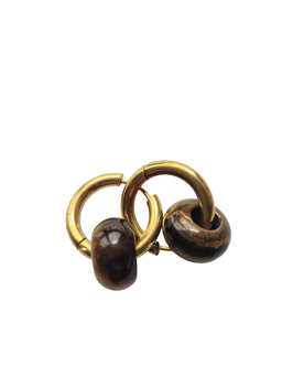 PENDIENTES AROS | café