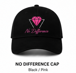 No Difference Logo Cap – Black/Pink