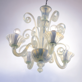 Giglio Opaline Murano chandeliers